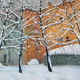 "Теплые краски зимыr" х.м., 50*65cm, 2011,"Warm paints of winter" oil on canvas, 50*65cm, 2011