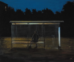 "В ожидании", х.м., 50*60см, 2022."Waiting", oil on canvas, 50*60cm, 2022