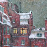 "Метель на Петроградке", х.м., 40*50см, 2010г. "Snowstorm on Petrogradskaya side", oil on canvas, 40*50cm, 2010 