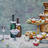 "Заснеженный натюрморт", х.м., 100*80см, 2007г. "Snowbound still life", oil on canvas, 100*80cm, 2007